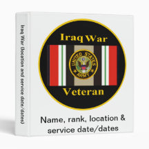 Military Iraq War Veteran Photo Album Binders