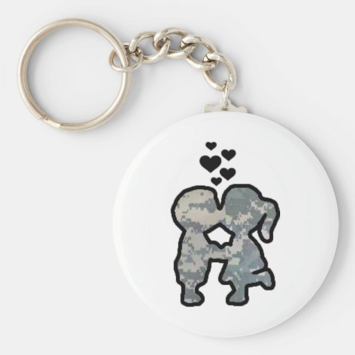 Military kisses keychain