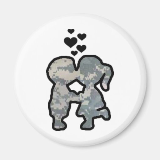 Military Kisses Refrigerator Magnets