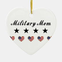 Military Mom Christmas Tree Ornament