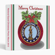Military National Guard Christmas Photo Album 3 Ring Binder