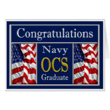 Military Navy OCS Graduation Congratulations Card