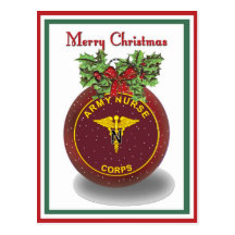 Military Nurse Corps Christmas Postcard