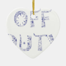 military Off Duty Black white Christmas Ornament