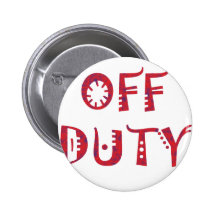 military Off Duty Black white yellow nice Pinback Buttons