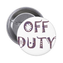 military Off Duty Black white yellow nice grey Pinback Button