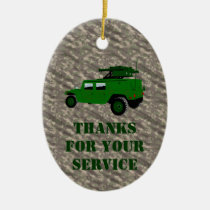 Military Offroad Truck Tow Missile Launcher ornaments