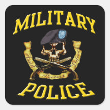 Military Police Skull n Pistols Sticker