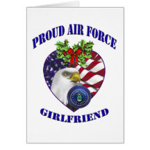 Military Proud Air Force Girlfriend Christmas Card