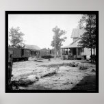 Military Railroad Boxcars and Soldiers 1862 Posters