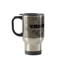 Military style background, personalize coffee mug