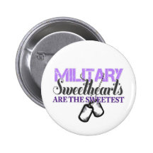 Military sweethearts pinback buttons