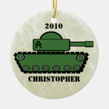 Military Tank Christmas Ornament