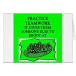 military teamwork joke greeting card
