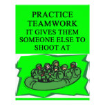military teamwork joke letterhead design