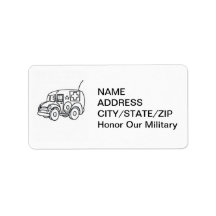 MILITARY VEHICLE ADDRESS LABEL