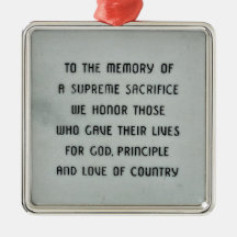 Military Veteran Hero Honour Ornament