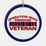 Military Veteran Operation Iraqi Freedom Custom Christmas Ornaments