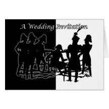 Military wedding invitation napoloionic era card