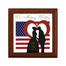 Military Wedding Silhouette Favour Box Custom Trinket Boxes