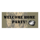 "Military Welcome Home Party" Personalized Announcement