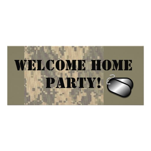 "Military Welcome Home Party" Personalized Announcement
