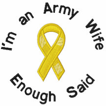 Military Wife embroidered shirt