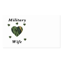 Military Wife Love Business Cards