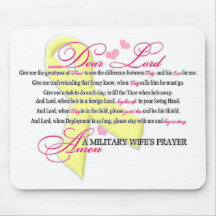 Military Wifes Prayer Mouse Pads
