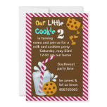 Milk and cookie birthday party invitation