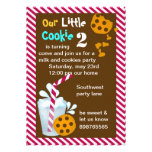 Milk and cookie birthday party invitation