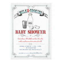 Milk and Cookies Baby Shower Invitation