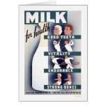 Milk For Health 1940 WPA Greeting Card