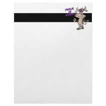 milk is cool funny cute cow cartoon letterhead