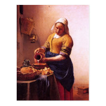 Milk maid by Johannes Vermeer Post Cards