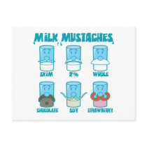 Milk Moustaches postcards