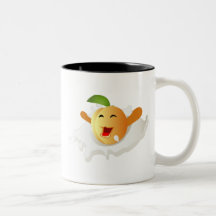 Milk peach mug