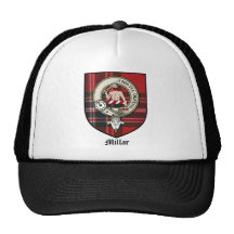 Millar Clan Crest Badge Tartan Hat