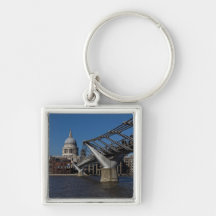 Millenium Bridge and St Pauls Cathedral Keychain