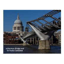 Millenium Bridge and St Paul's Cathedral Post Cards