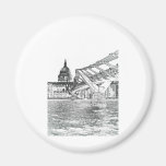 Millenium Bridge and St Pauls Fridge Magnets