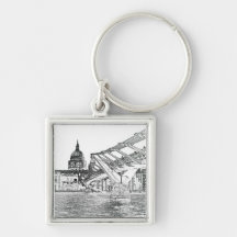 Millennium Bridge and St Pauls Key Chain