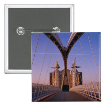 Millennium Bridge, Lowry Centre, Salford Pinback Button
