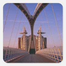 Millennium Bridge, Lowry Centre, Salford Square Sticker