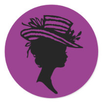 Millinery 16 fuschia sticker © Angel Honey 2010 stickers