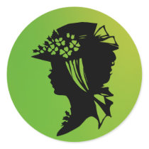 Millinery 18 green sticker © Angel Honey 2010 stickers