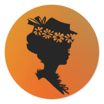 Millinery 19 orange sticker © Angel Honey 2010 stickers