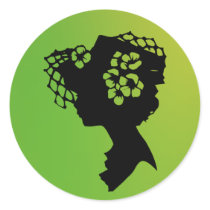 Millinery 25 green sticker © Angel Honey 2010 stickers