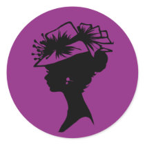 Millinery 35 fuschia sticker © Angel Honey 2010 stickers