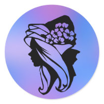 Millinery 3 pink blue sticker © Angel Honey 2010 stickers